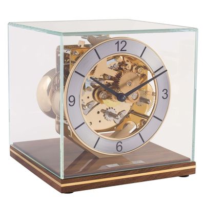 Hermle 23052-030340 Tischuhr Cube Nussbaum
