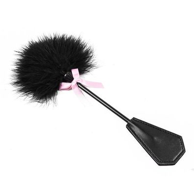 Federkitzler und Paddel 2 in 1 29 cm Schwarz