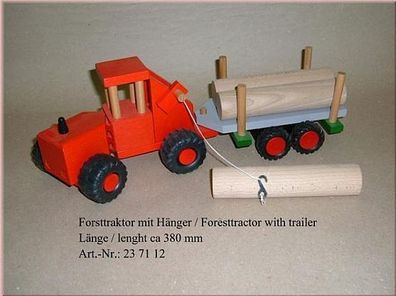 Forsttraktor m. Hänger