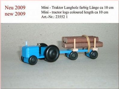 Mini-Traktor farbig Langholz