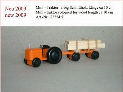 Mini-Traktor farbig Schnittholz