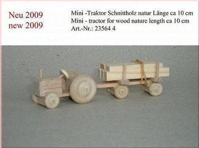 Mini-Traktor natur Schnittholz