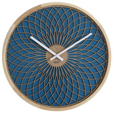 Hermle 30101-002100 Wanduhr Quarz rund blau