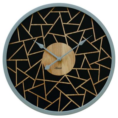 Hermle 30102-002100 Wanduhr Quarz rund Schwarz