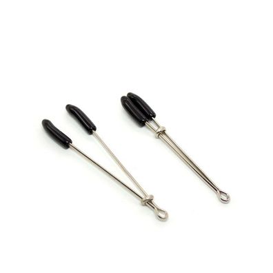 Nippelklemmen Metall Schwarz/Silber
