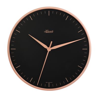 Hermle 30918-V52100 Wanduhr Aria Bahnhofsuhr - Ø 400 roségoldfarbener Reif