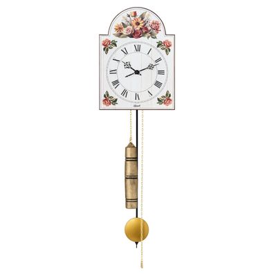 Hermle 61026-000711 Schilderuhr Giselle aus Holz, blumigen Elementen Zahlenbild röm