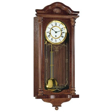 Hermle 70509-030341 Regulateur Fulham Nussbaum mit Dekorglas