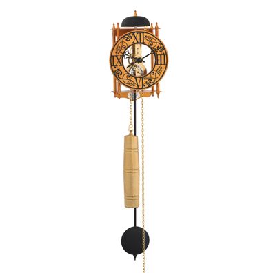 Hermle 71015-T10711 Raubritter Ravensburg Wanduhr in Orange mit Schwarz