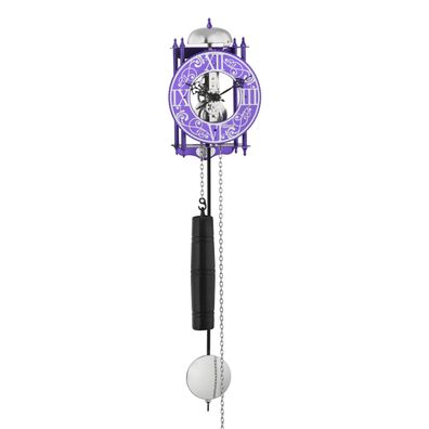 Hermle 71016-K90711 Raubritter Ravensburg Wanduhr in Lila mit bedrucktem Reif