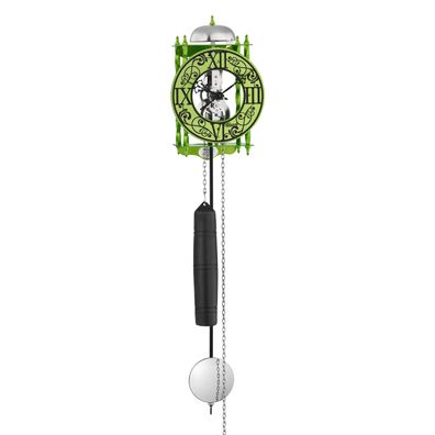 Hermle 71016-W90711 Raubritter Ravensburg Wanduhr in Grün mit bedrucktem Reif