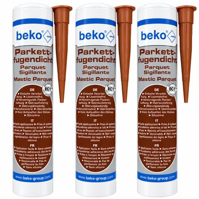 3x Beko Parkettfugendicht kirsch mahagoni Fugendichtmasse Fugendichtstoff 310ml