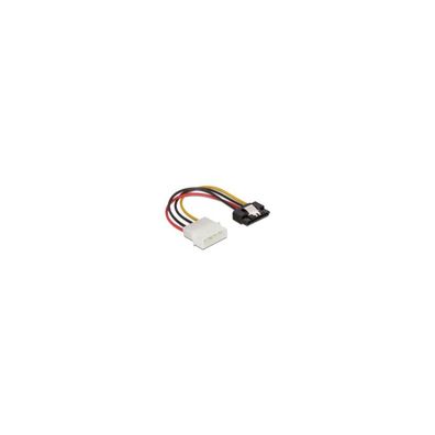 DELOCK Stromkabel SATA 15Pin -> Molex 4Pin Bu/St 0.15m