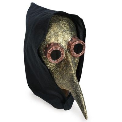 Halbmaske Pestmaske mit Haube - 1-teilig - Adult