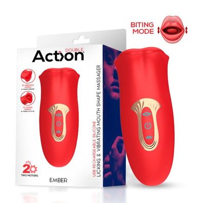 Ember Licking und Vibrating Mouth Shape Massager USB Silikon