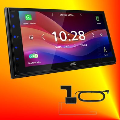 JVC KW-M695DBW DAB+ UKW Autoradio Antenne Apple CarPlay Android Auto