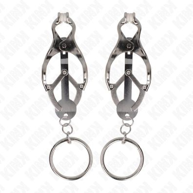 O-Ring Japanische Kleeblatt Nippelklemmen Silber