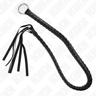 Schlangenpeitsche mit schwarzem Handring 65 Cm