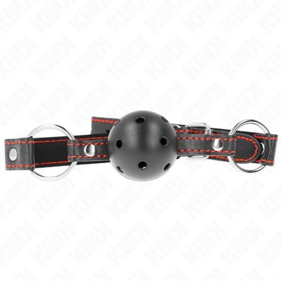 Kink - Harter hohler schwarzer Ballknebel Modell 2 65 X 2.5 Cm