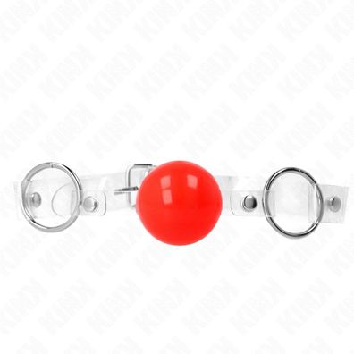 Kink - Rot Transparent Pvc Ball 4 Cm Gag Einstellbar