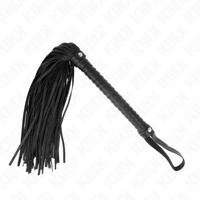 Kink - Peitsche mit schwarzem, strukturiertem Griff 48,5 Cm