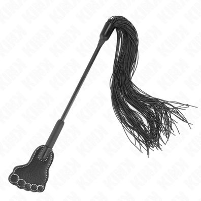 Kink - Fuß geformt Paddel mit Quaste Peitsche 31 Cm