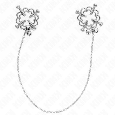 Kink - Metall Blume Nippel Klammern mit Kette