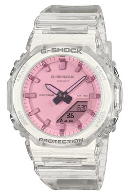 Casio G-Shock Classic Ana-Digi Armbanduhr Transparent/Rosa GMA-P2100SR-7AER