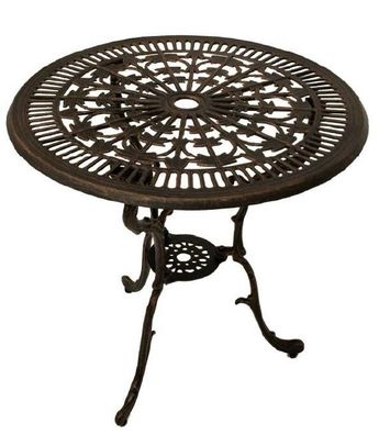 Gartentisch Jugendstil, Aluguss bronze-antik