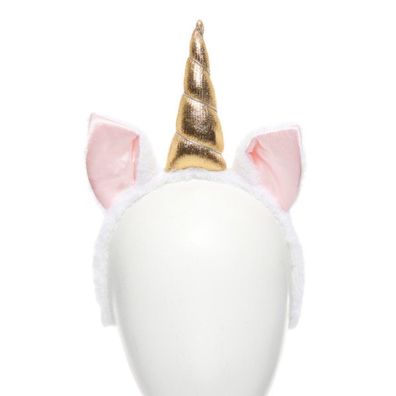 Amscan Einhorn Plüsch Haarreif gold