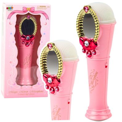 Leantoys Zauberspiegel mit Mikrofon, rosa USB-Licht