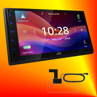 JVC KW-M595DBT DAB+ UKW Autoradio Antenne Apple CarPlay Android Auto