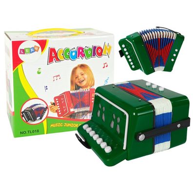 Akkordeoninstrument für einen jungen Musiker Grün