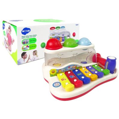 Leantoys Pädagogische Kleinkind-Hammerzimbeln Farbige Bälle