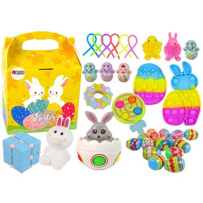 IMPORT Leantoys Ostern Zappelspielzeug Ostereier Dekorationsset