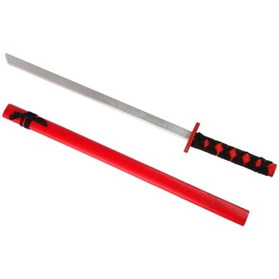 Leantoys Holzschwert rot Requisiten für den Ritter 73 cm