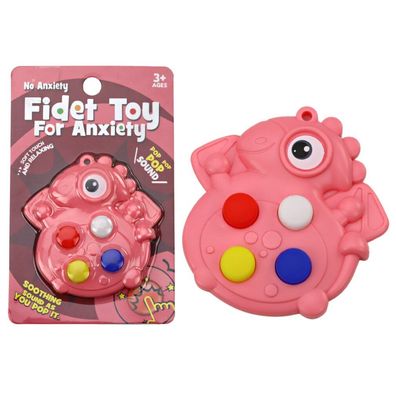 Leantoys Pop It Dinosaurier Antistress Sensorische Rosa Tasche