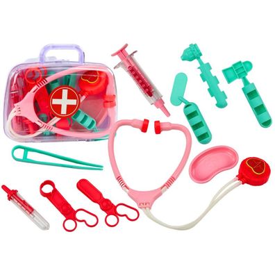 LeanToys Kinder Arztkoffer mit Arztwerkzeug, Rosa
