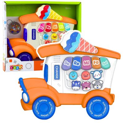 Lean Pädagogisches Elektrisches Klavier Für Kleinkinder Eisdiele Orange