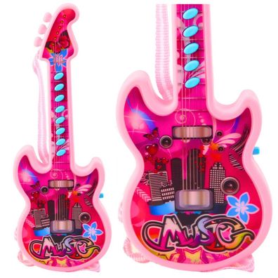 Lean Kinder-Elektrogitarre Melodies Solstice Pink 29Cm