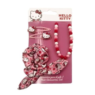 Pink Halsketten- und Haaraccessoire-Set