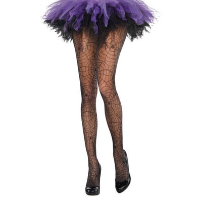 Amscan Spider Spinnennetz Strumpfhose für Damen