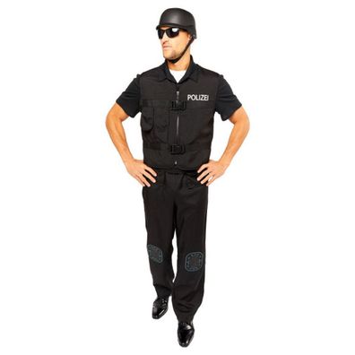 Amscan Dress up Costume Police Herren Polyester Schwarz Größe M