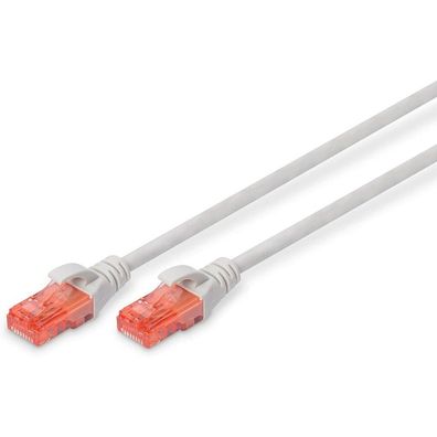 Digitus Patchkabel Cat6 U/UTP 2xRJ45 15.0m grau Hebelschutz