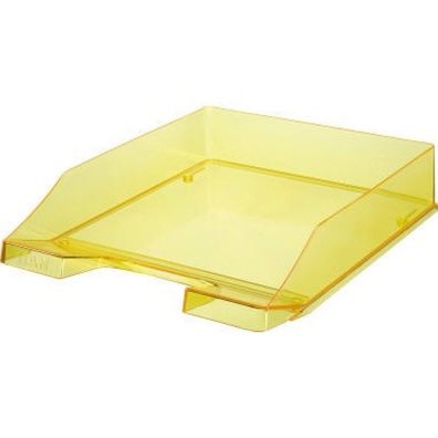 Briefkorb Gelb Kunststoff Transparent