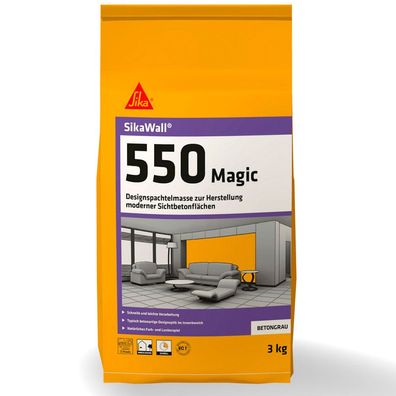 SikaWall-550 Magic 3kg Design-Wandspachtelmasse