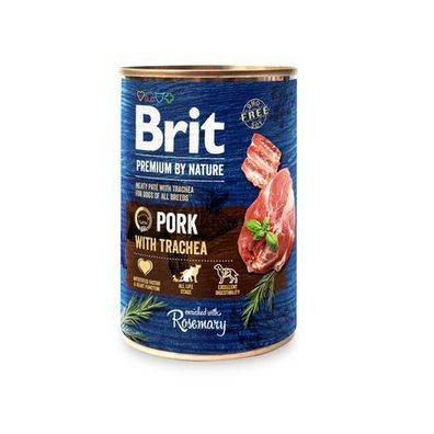 BRIT Premium BY NATURE Schweinefleisch & Luftröhre, 400 g Dose