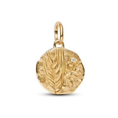 Bead - Vergoldet - Weizen Medaillon-Charm