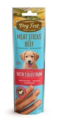 Dog Fest Leckerli für Welpen: Beef Sticks mit Kolostrum, 45 g