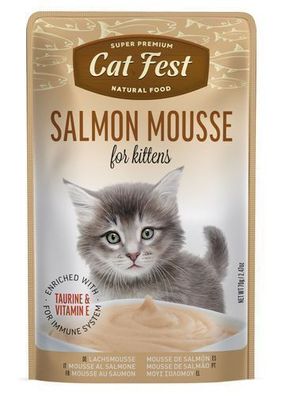 Cat Fest Beutel für Kätzchen – Lachs-Mousse 70 g